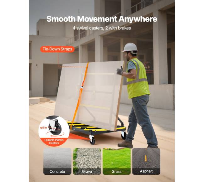 Gipso kartono vežimėlis su ratukais3