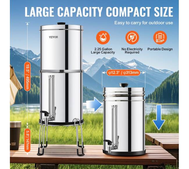 Gravitacinė vandens filtravimo sistema 2.25G4