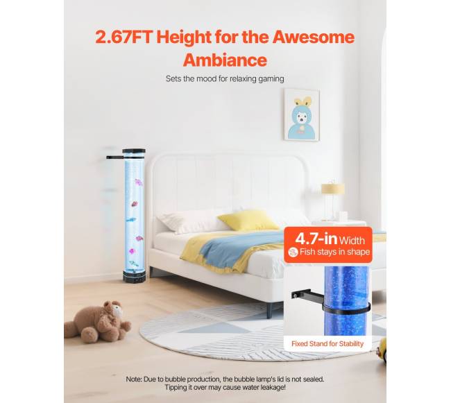 16 spalvų akvariumo burbulų lempa3