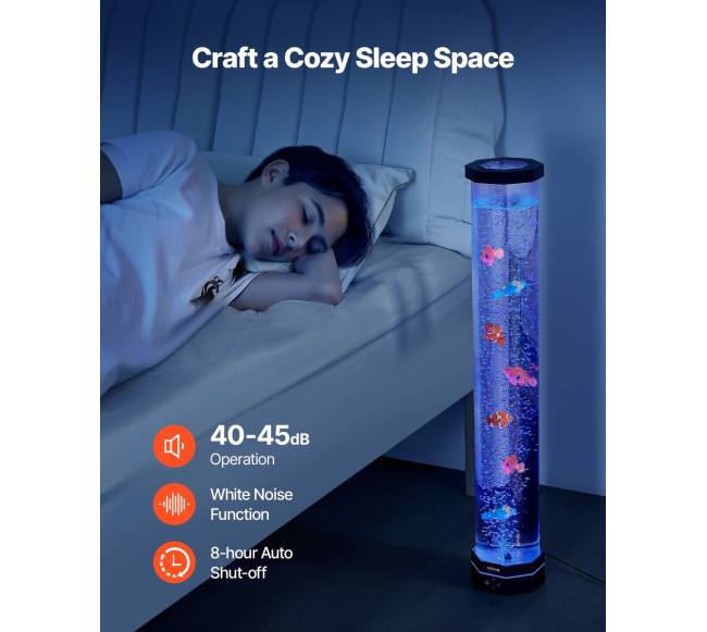 16 spalvų akvariumo burbulų lempa4