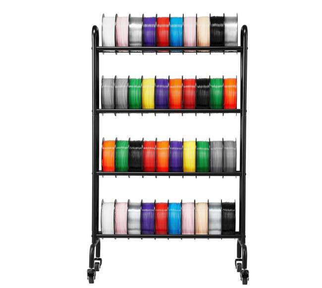 3D spausdintuvo siūlų laikymo lentyna su ratukais8