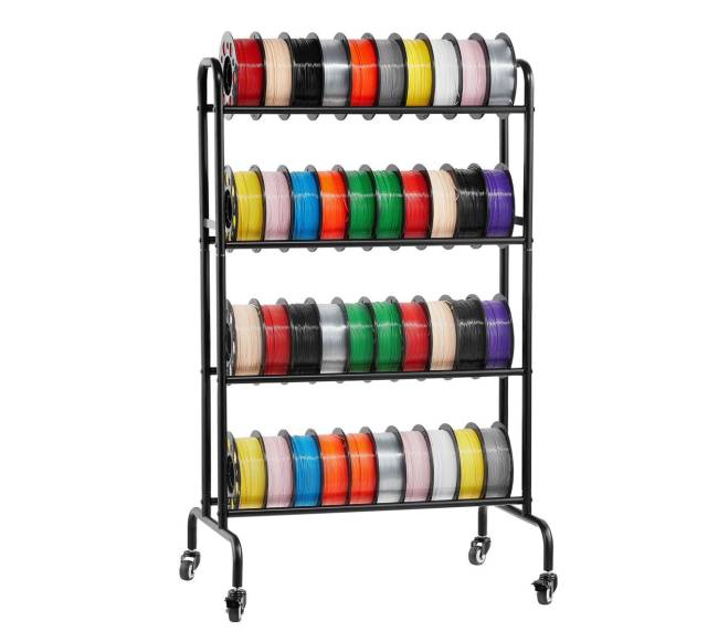 3D spausdintuvo siūlų laikymo lentyna su ratukais10