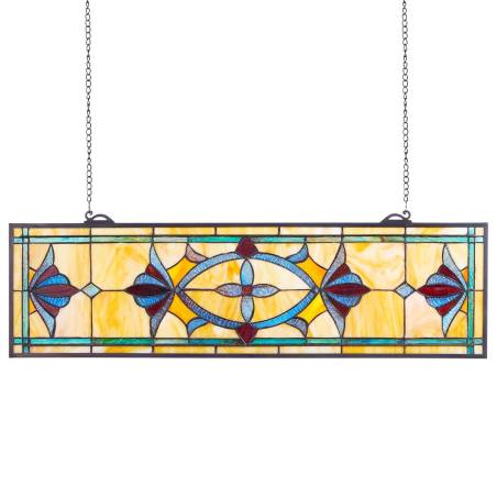 Vitražo langas su grandine, 813 x 250 mm0
