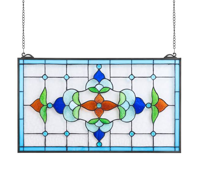 Tifanio stiliaus vitražo lango panelė9