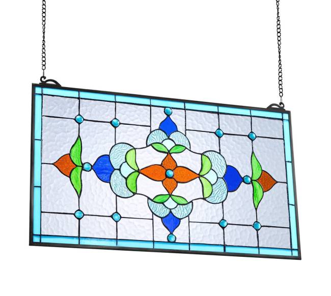 Tifanio stiliaus vitražo lango panelė10