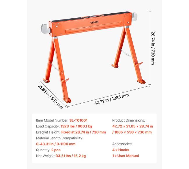 Sulankstoma pjūklo arklio pora, 600 kg talpa6