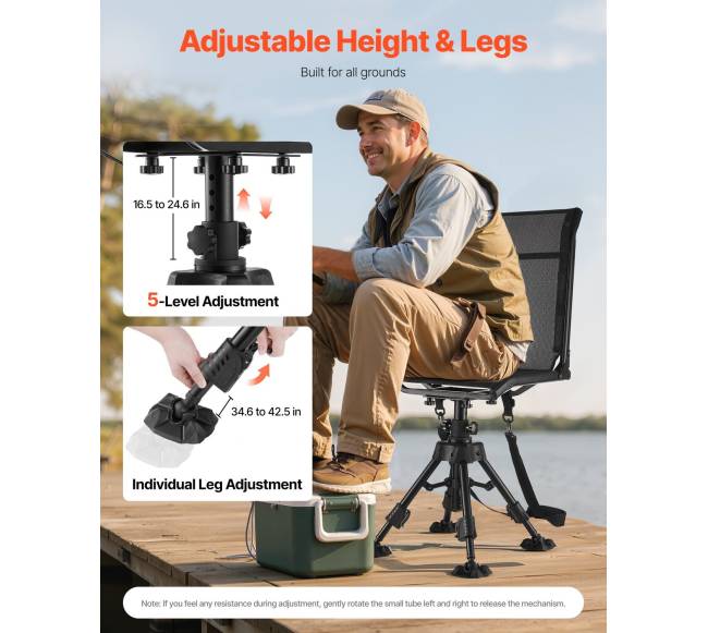 Kėdė medžioklei, 360 besisukanti, sulankstoma3