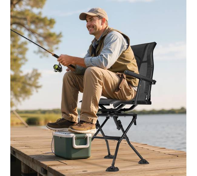 Medžioklės kėdė, 360 tyli sukimasis7