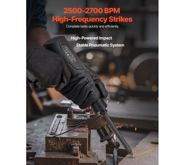 Pneumatinis kūjis su 4 kaltų rinkiniu1