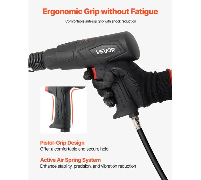 Pneumatinis kūjis su 4 kaltų rinkiniu4