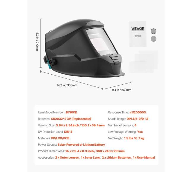 Auto tamsėjantis suvirinimo šalmas6