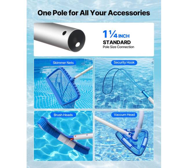 Reguliuojamas baseino valymo teleskopinis kotas4