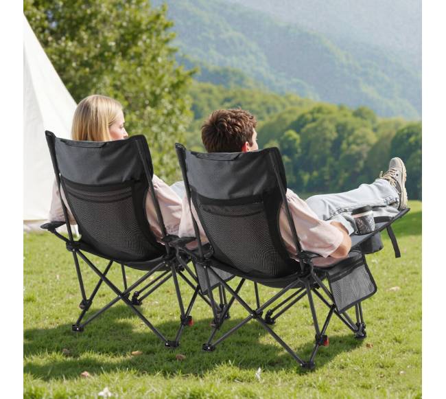 Reguliuojama sulankstoma kėdė stovyklavimui7