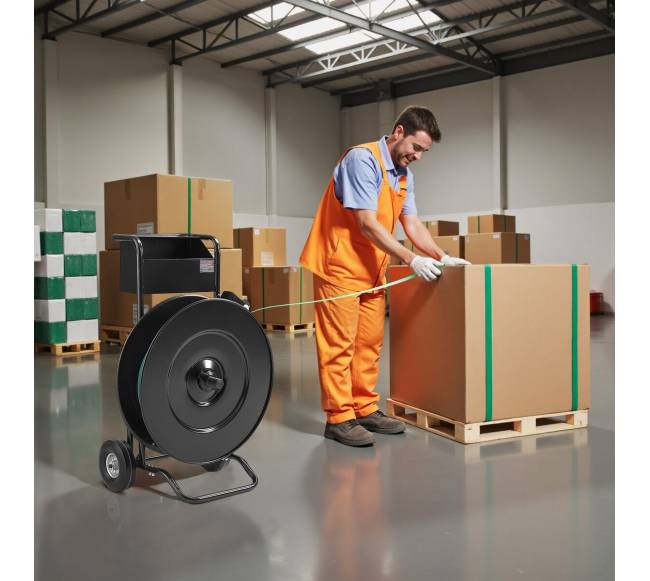 Diržų vežimėlis su diskiniu stabdžiu ir dėklu7