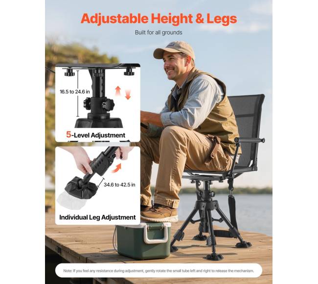 Medžioklės kėdė su 360 pasukimu3