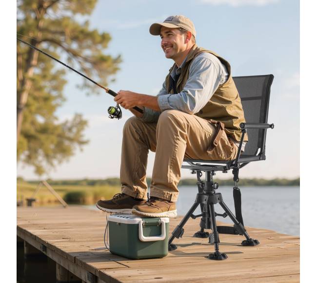 Medžioklės kėdė su 360 pasukimu7