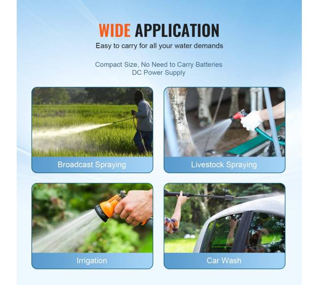 Vandens diafragminis siurblys, 12V, 5.5 GPM, 70 PSI5