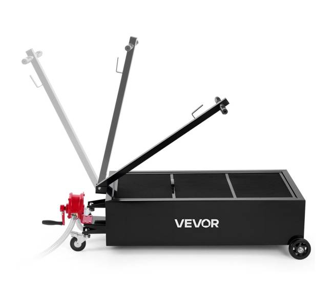 Žeminis tepalo surinkimo padėklas su rankine pompa0