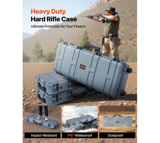 Kietas šautuvo dėklas su ratukais ir spynomis1