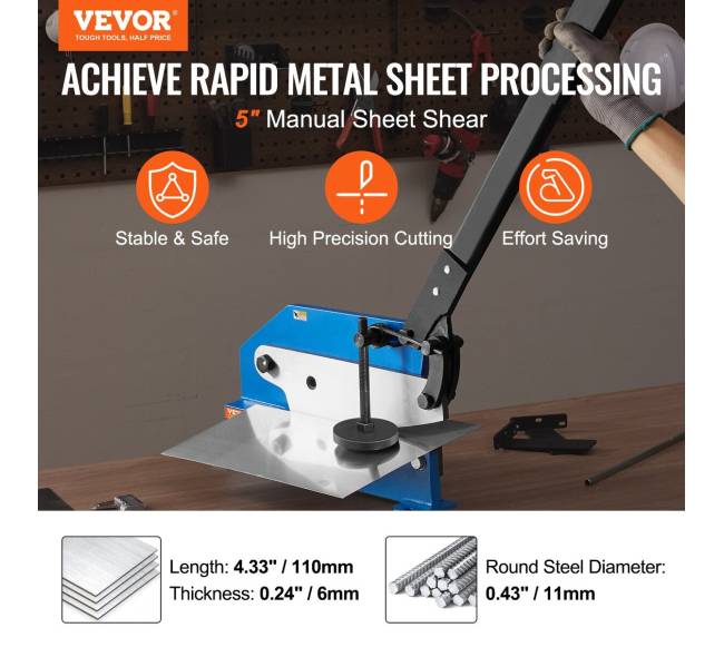 5 colių plokštelių kirptuvas metalo lakštams1