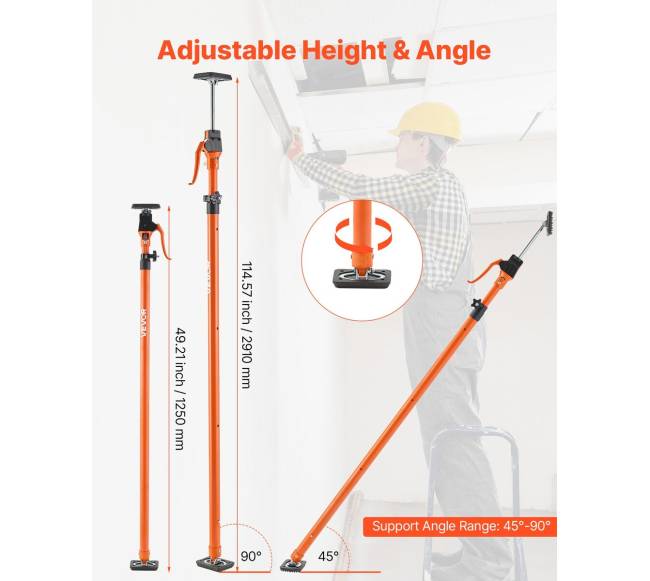 Spintelės kėlimo atramos, 4 vnt, 125-291 cm1