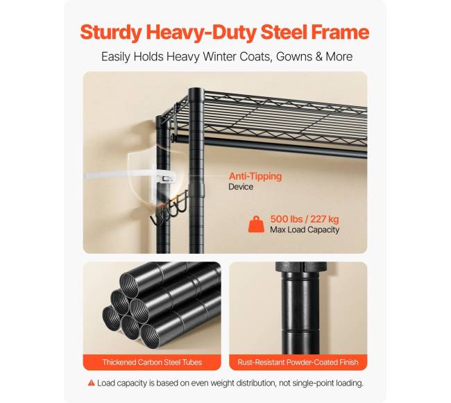 drabužių stovas su 4 reguliuojamais lygiais3