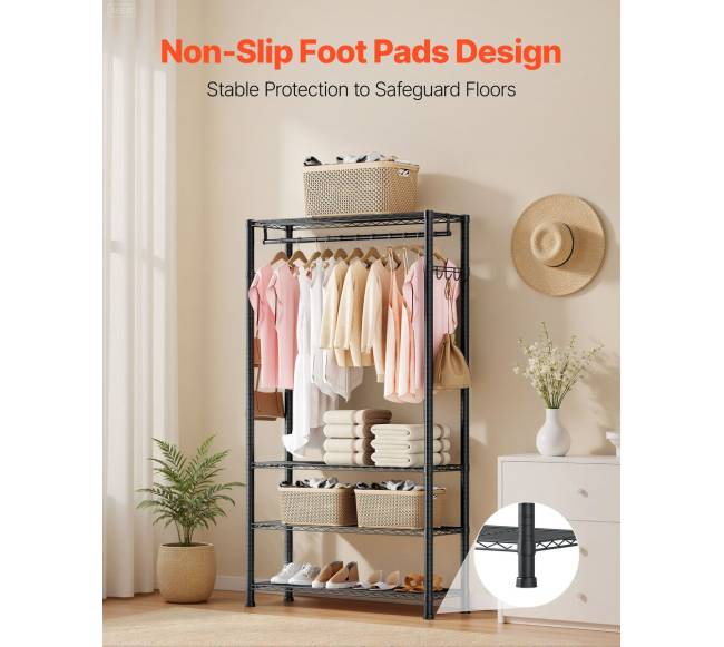 drabužių stovas su 4 reguliuojamais lygiais5