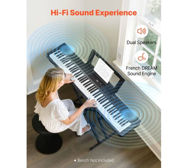 Skaitmeninis pianinas su svertinėmis klavišais, 88 klavišai2