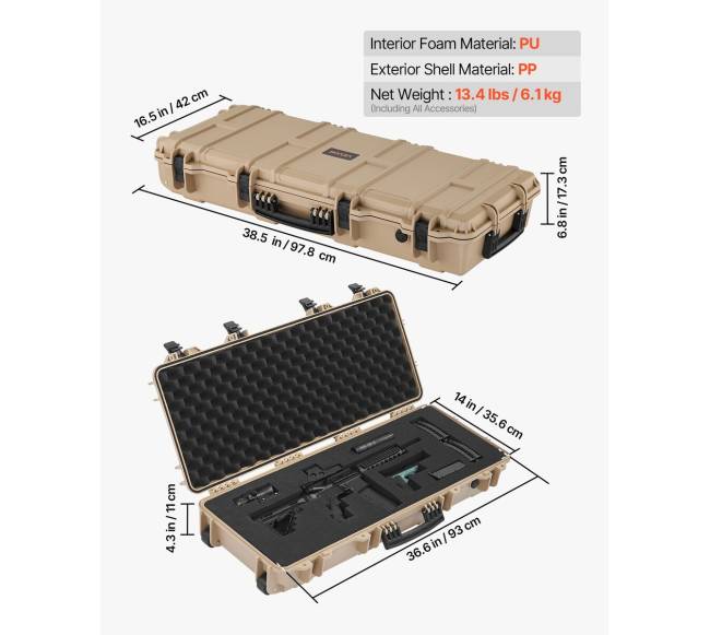 Tvirta rakinama šautuvų dėžė ant ratukų2