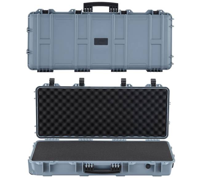 Tvirta šautuvo dėklas su užraktu ir putų sluoksniais0