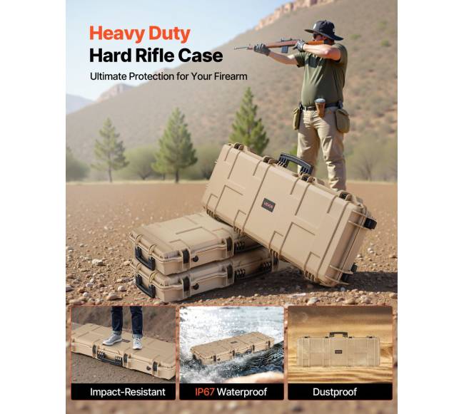 Kietas šautuvo dėklas su išankstinėmis putomis1