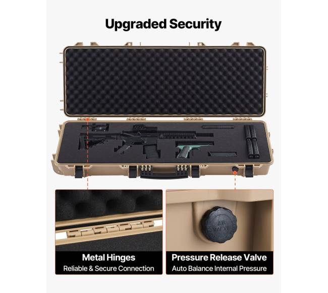 Kietas šautuvo dėklas su išankstinėmis putomis5