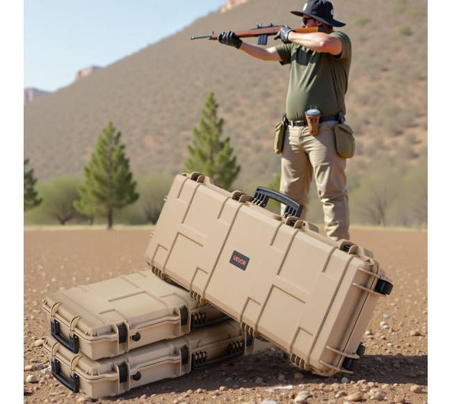 Kietas šautuvo dėklas su išankstinėmis putomis7