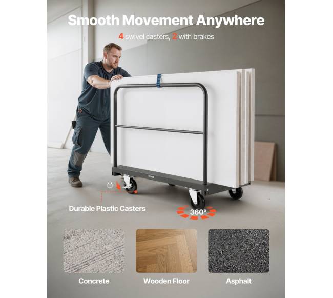 Gipso plokščių vežimėlis su 816 kg apkrova3