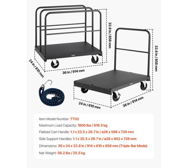 Gipso kartono vežimėlis su 816 kg apkrova6