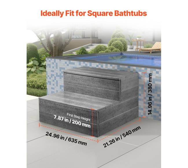 Dviejų pakopų laipteliai lauko spa4