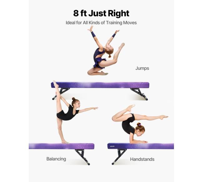 Reguliuojama gimnastikos sija vaikams, 8 pėdų3