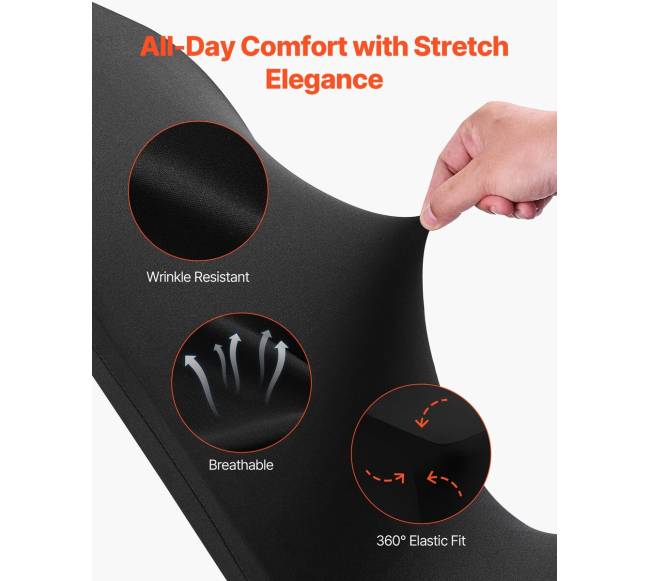 150 juodų kėdžių užvalkalų komplektas2