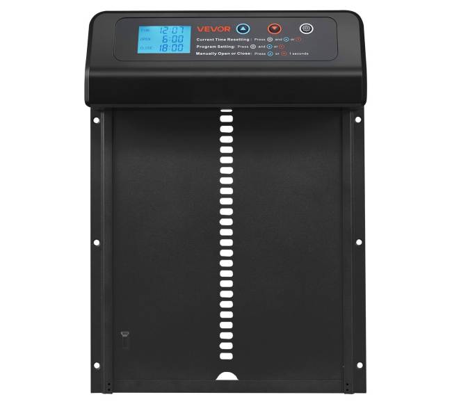 Automatinės vištidės durys su laikmačiu, juodos10