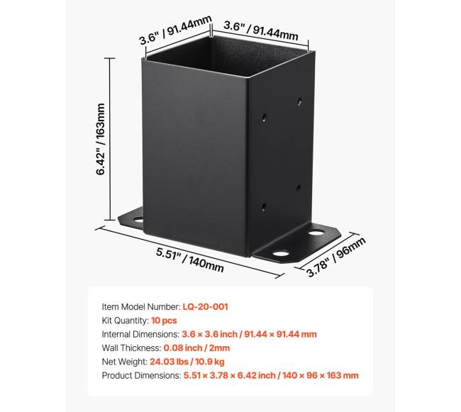 4x4 tvirtinimo bazių rinkinys 10 vnt6