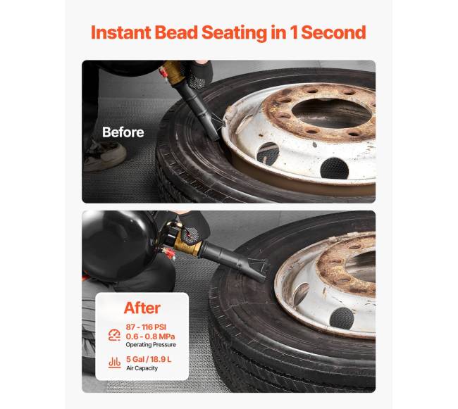 Oro padangų sėkimo įrankis, 18.9 L, 87-116 PSI1