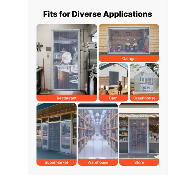 Skaidri PVC užuolaida 45,7 m x 30,5 cm2