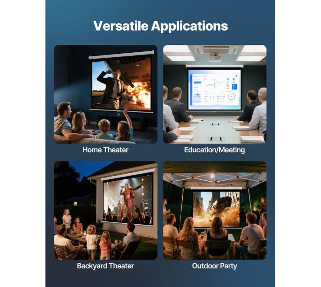 Rankinė projekcinė ekrano siena 4:3 formatas5