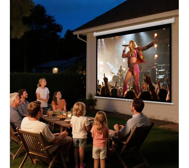 Rankinė projekcinė ekrano siena 4:3 formatas7