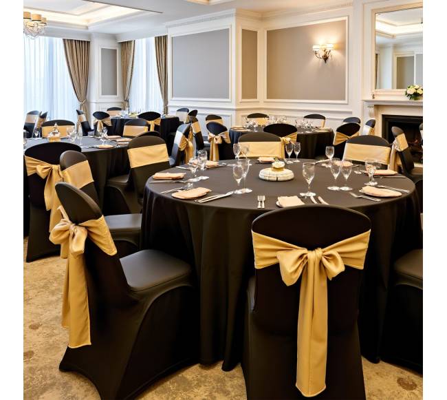 100 vnt. juodų kėdžių užvalkalai7