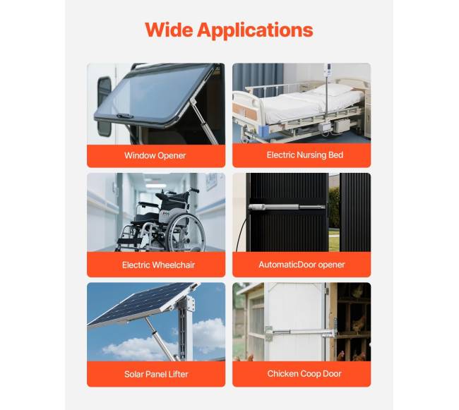 12V linijinis pavaras, 305 mm eiga, IP655