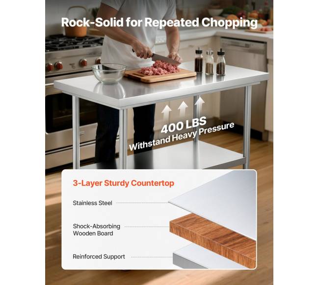 Nerūdijančio plieno stalviršis su ratukais3