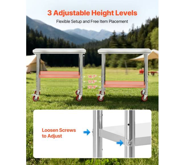 Nerūdijančio plieno stalviršis su ratukais5