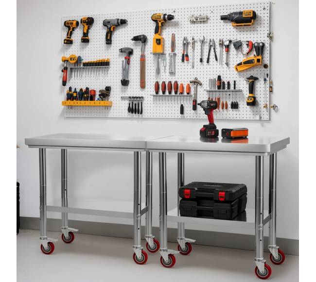 Nerūdijančio plieno stalviršis su ratukais7