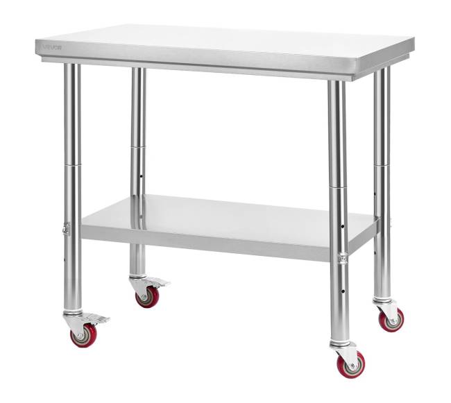 Nerūdijančio plieno stalviršis su ratukais8